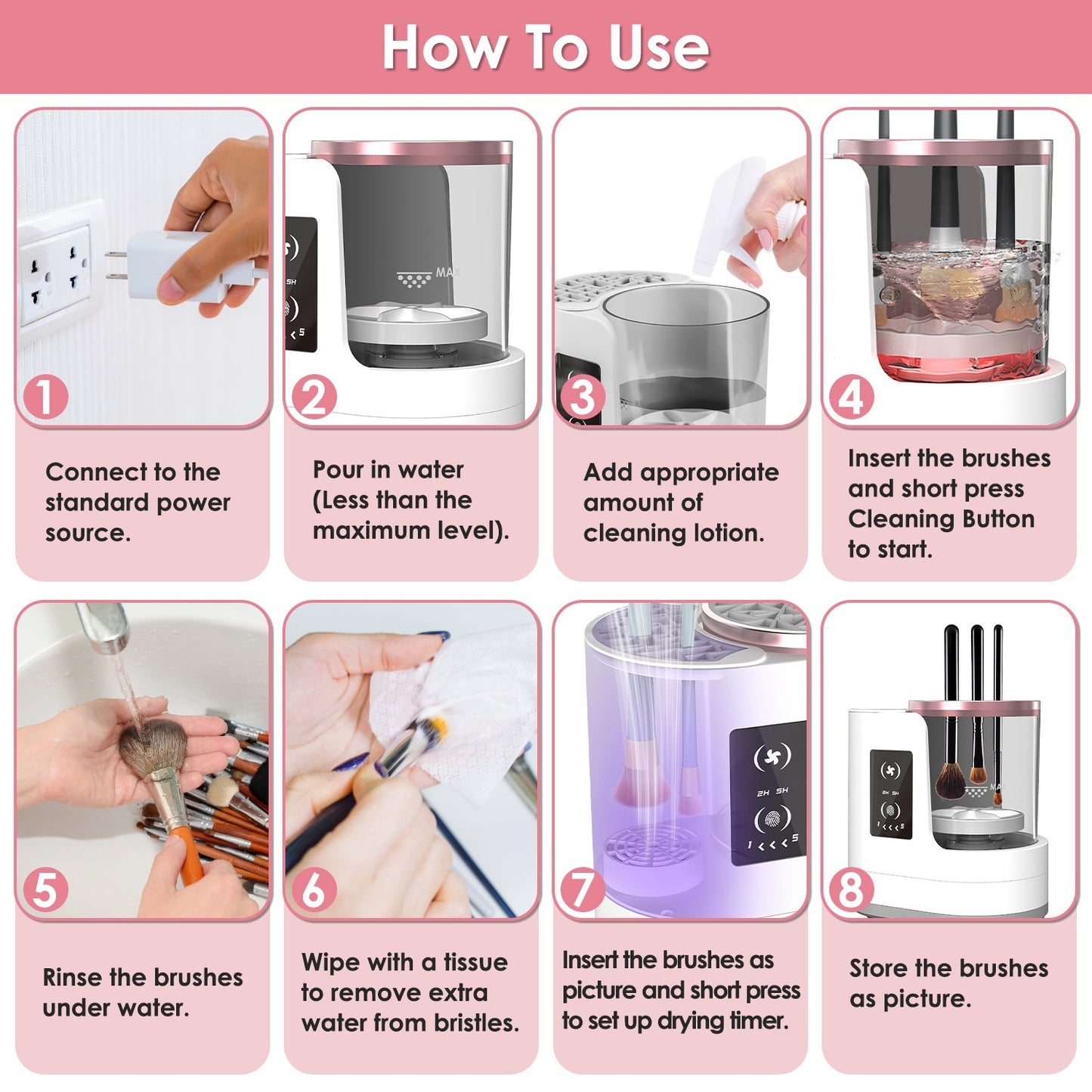 4 In 1 Electric Makeup Brush Cleaner & Dryer