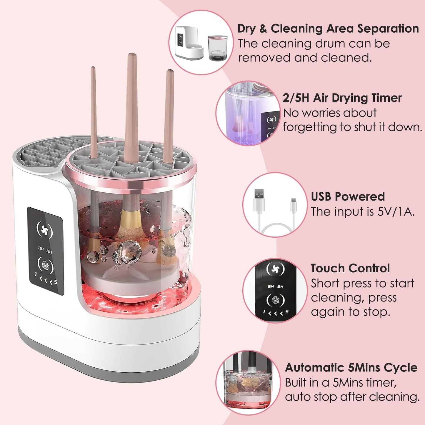 4 In 1 Electric Makeup Brush Cleaner & Dryer