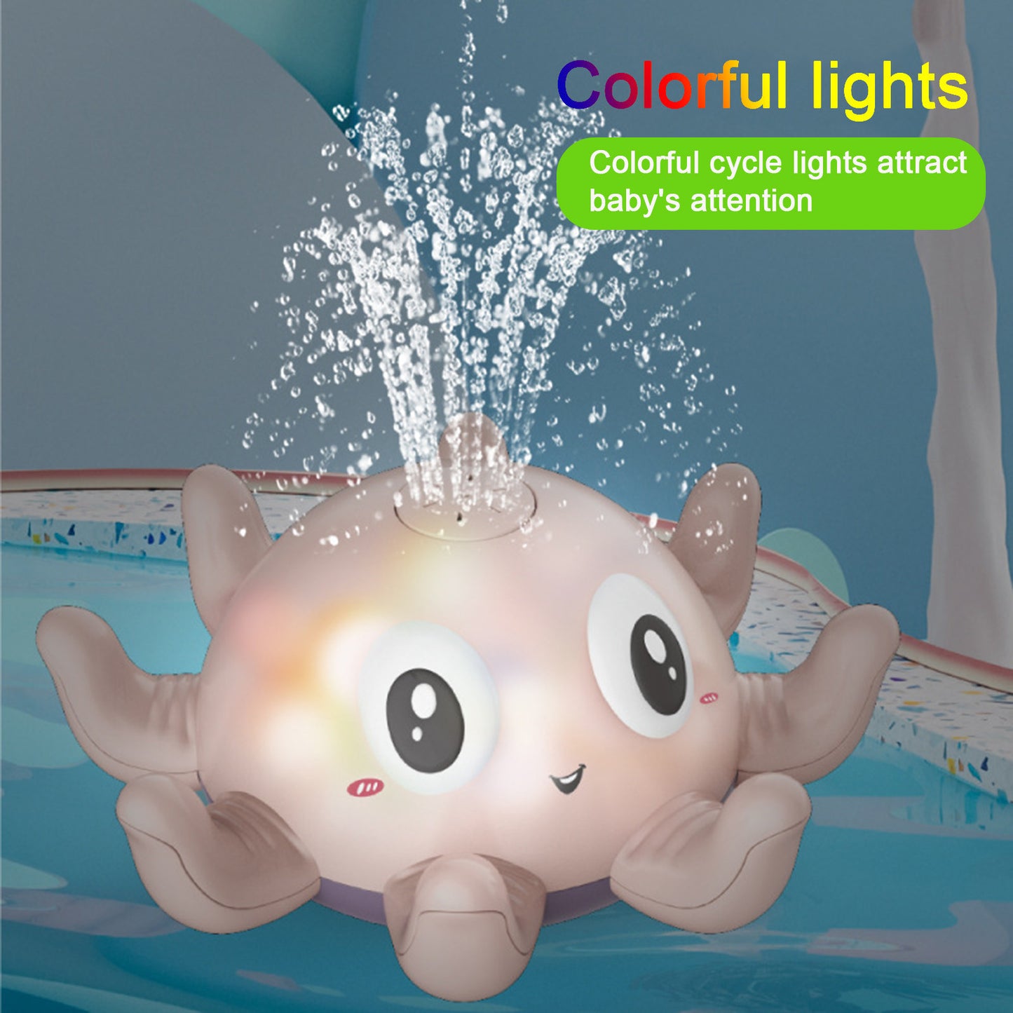 Spray Bath Toys With Flashing Water