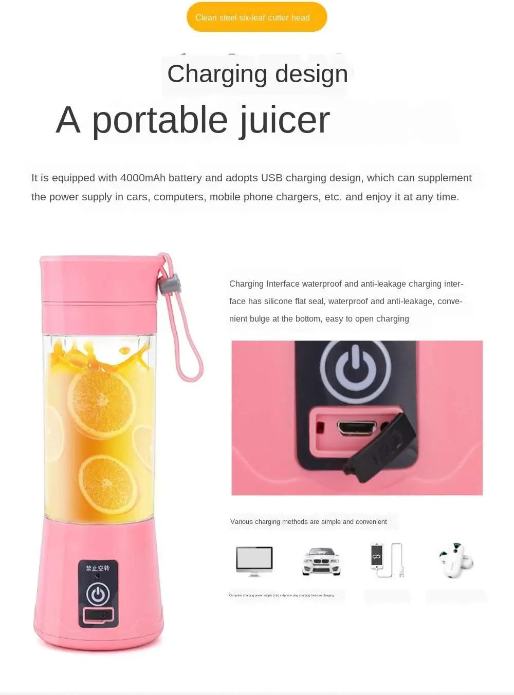 Mini Portable Juice Blender